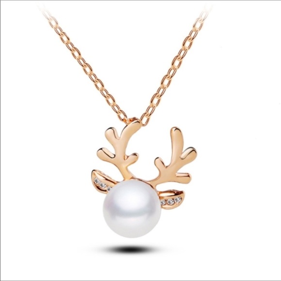 NIP REINDEER PEARL & RHINESTONE - Picture 4 of 4